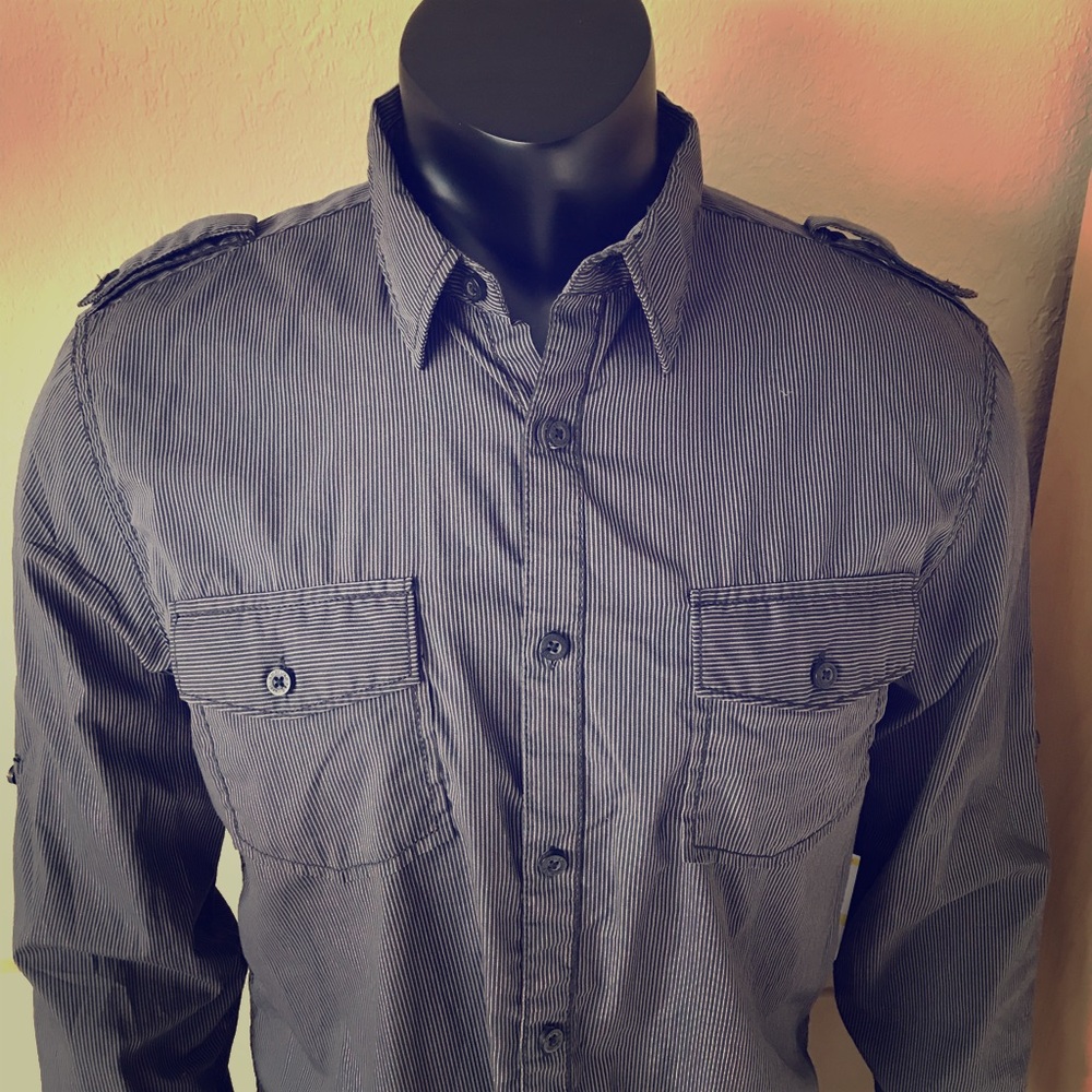 AMERICAN RAG shirt, Medium With Button On Sleeve